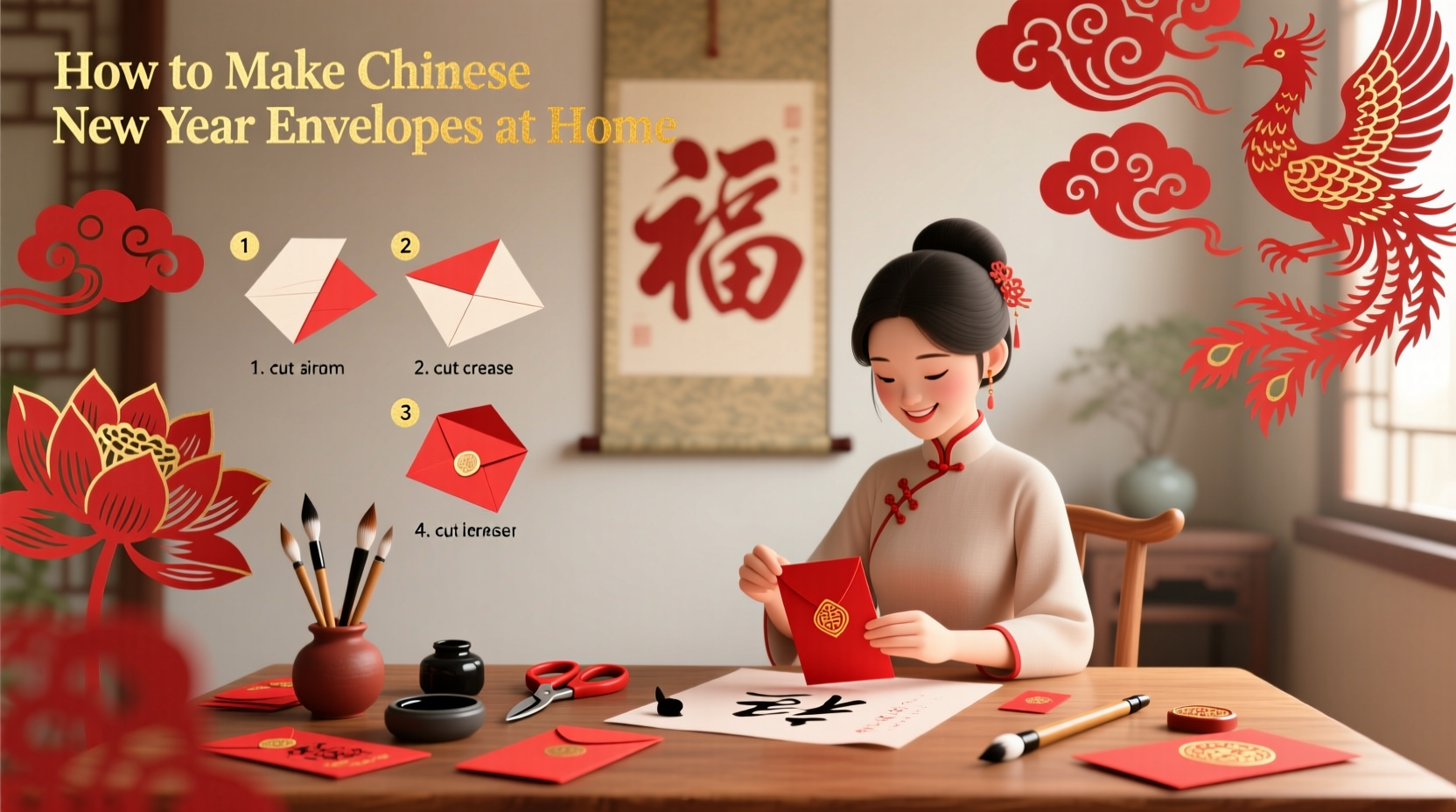 how to make chinese new year envelopes