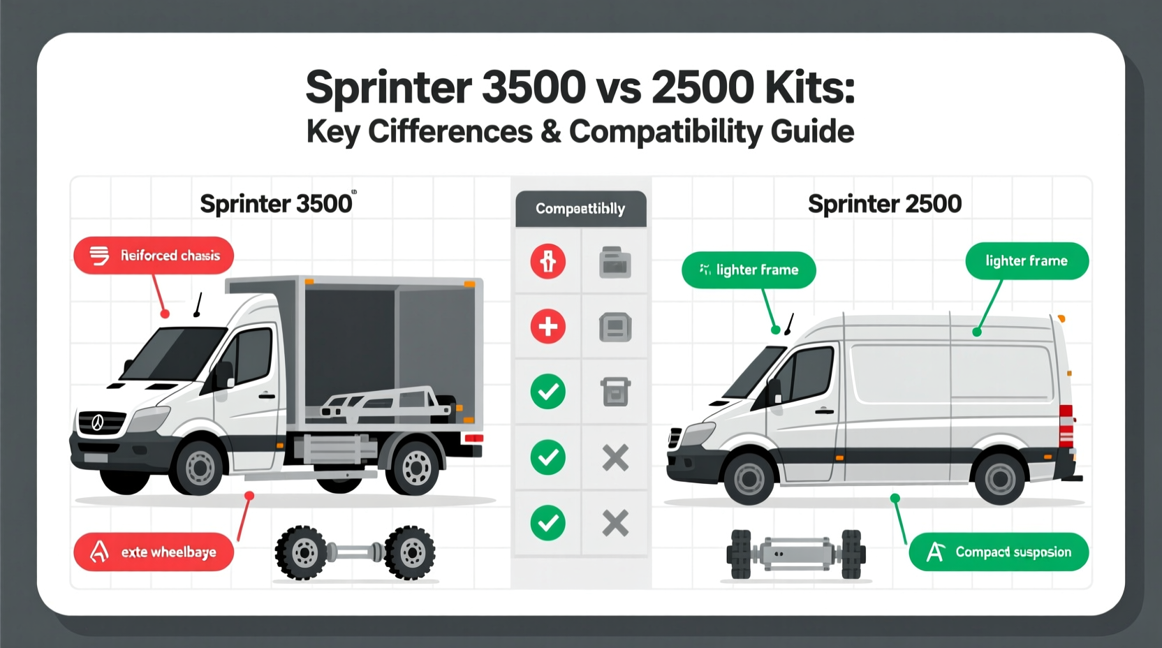 sprinter 3500 vs 2500 kits
