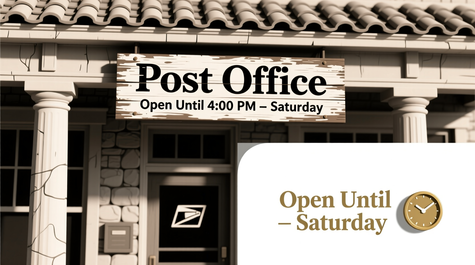 what time is the post office open till on saturday
