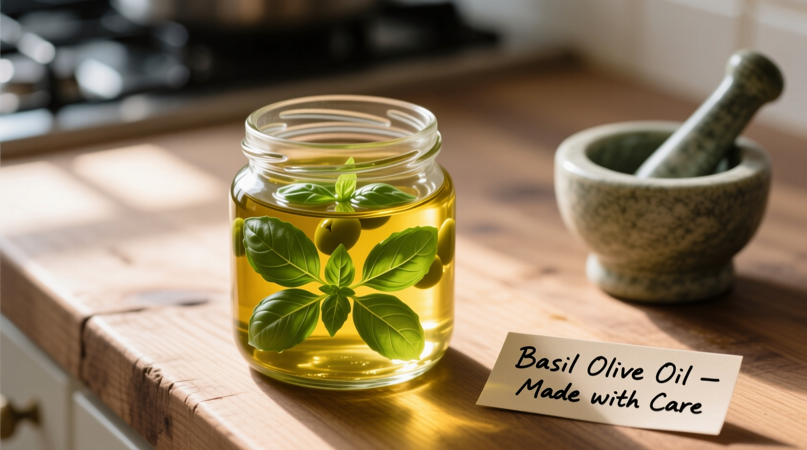 how to make basil olive oil