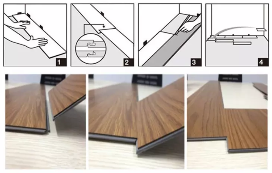 Waterproof Natural Grain Core PVC Vinyl SPC Flooring 3mm 4mm 5mm 8mm
