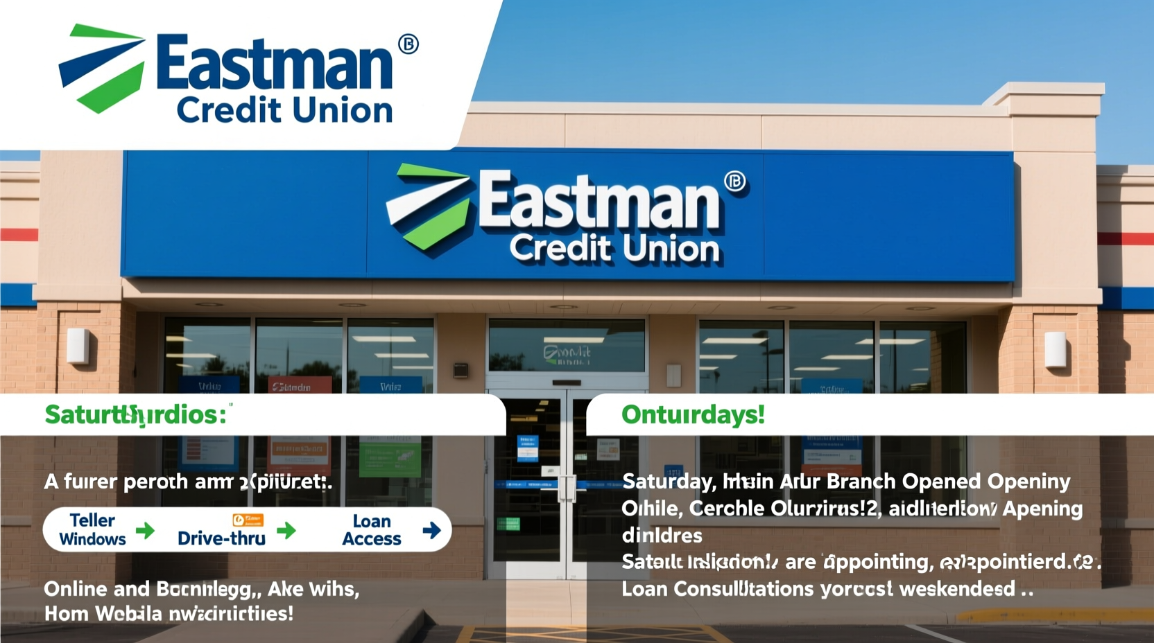 is eastman credit union open on saturdays