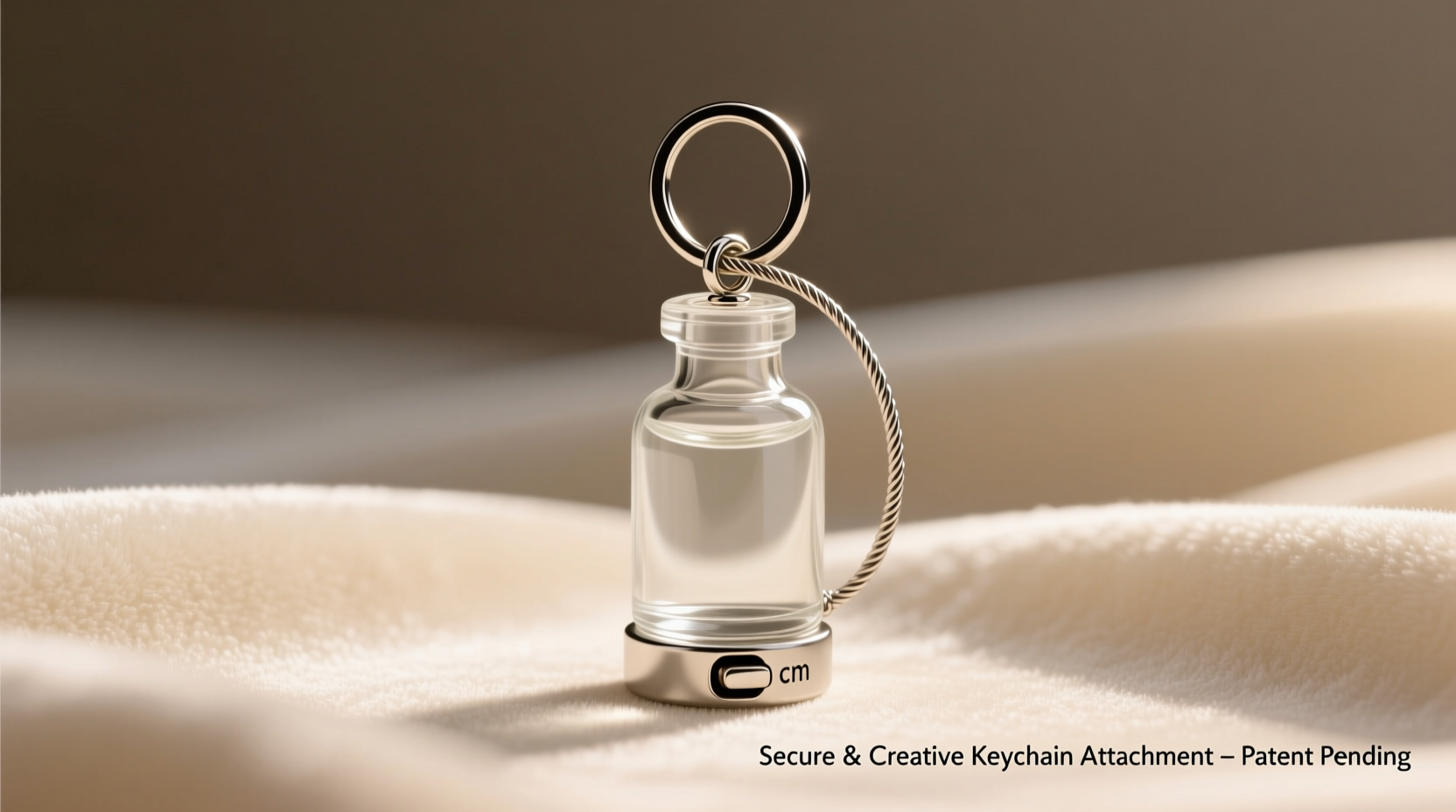 creative and secure ways to attach a keychain to a small glass bottle pendant