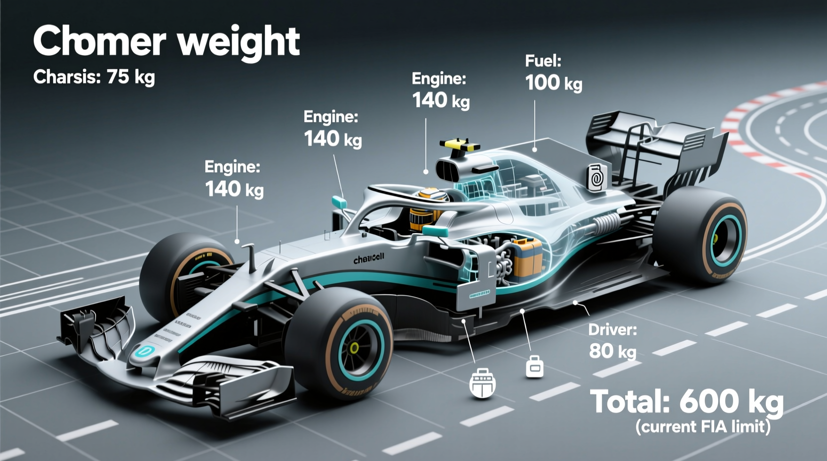 how heavy is an f1 car