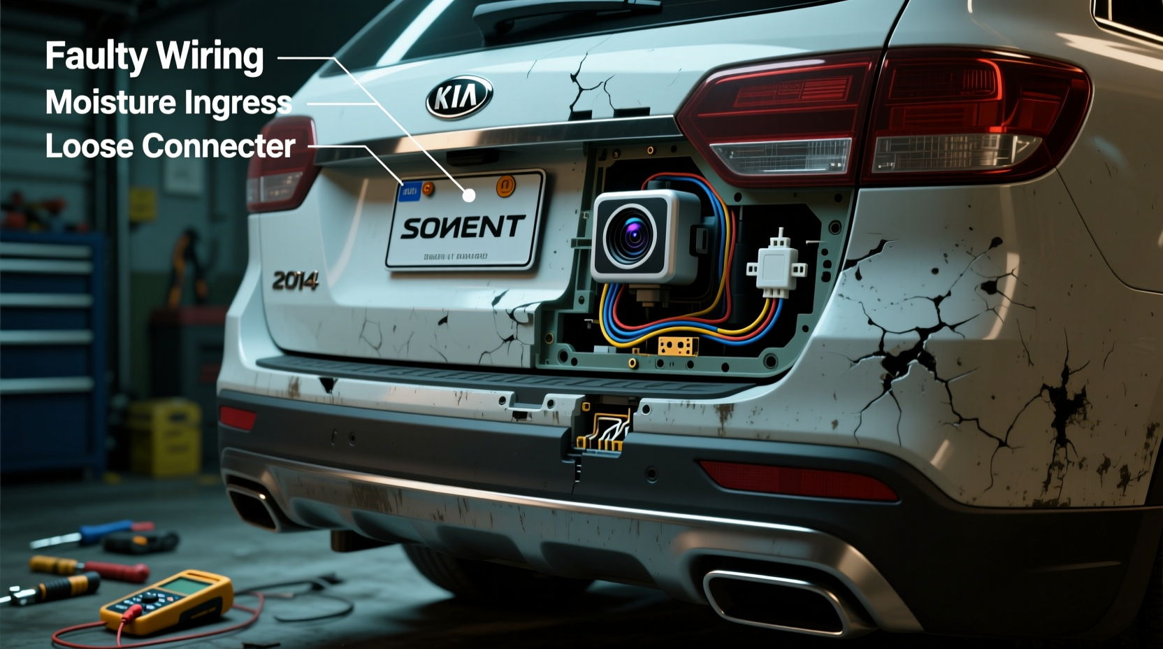 2014 sorento backup camera failures