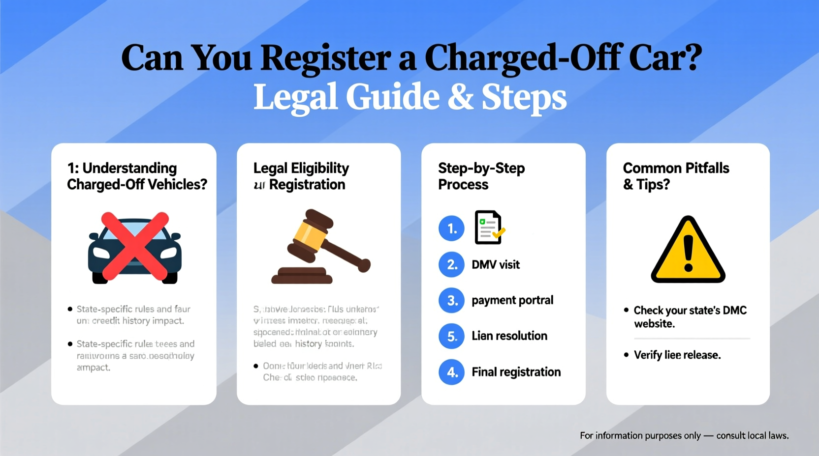 can you register a charged off car