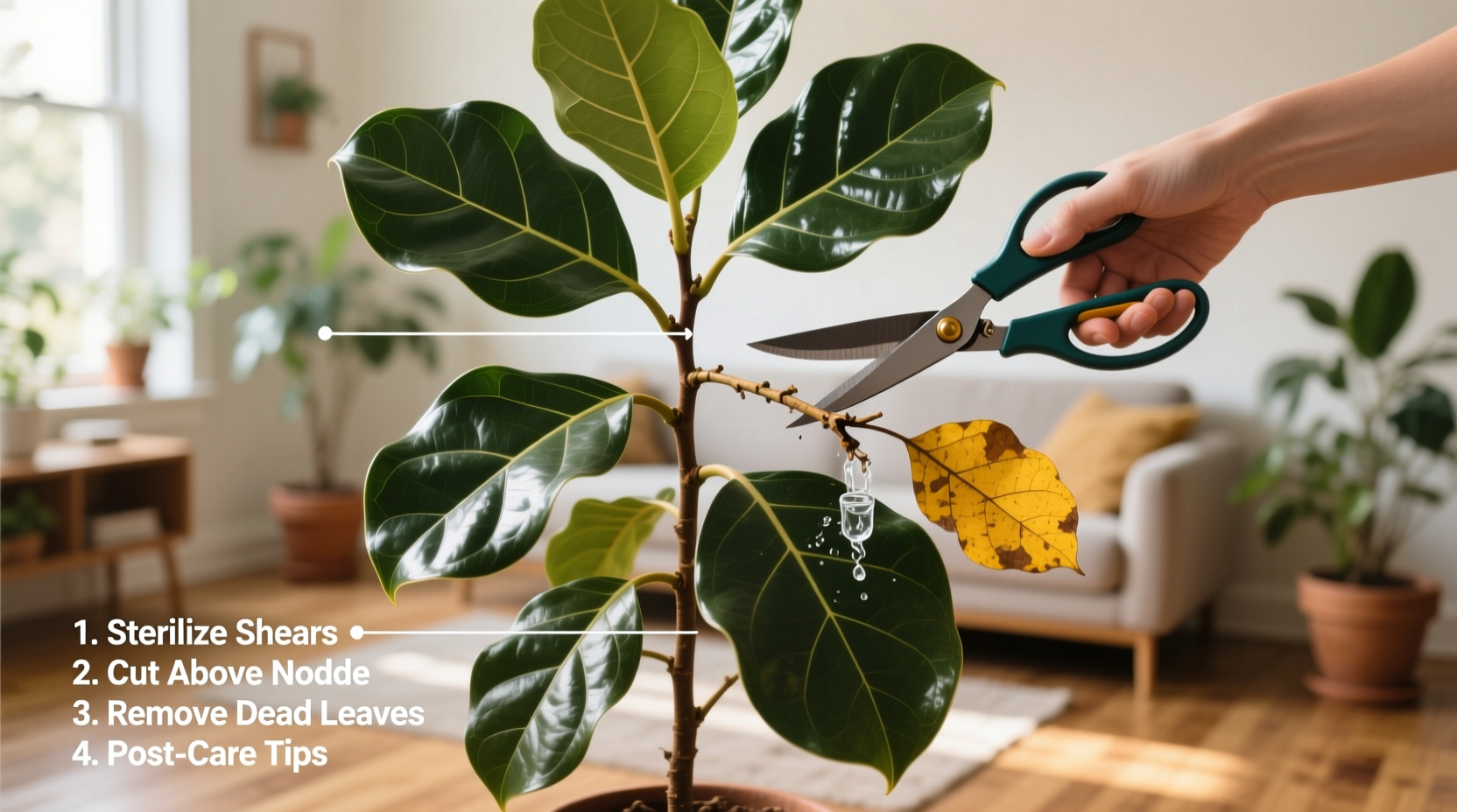 how to cut a fiddle leaf fig plant