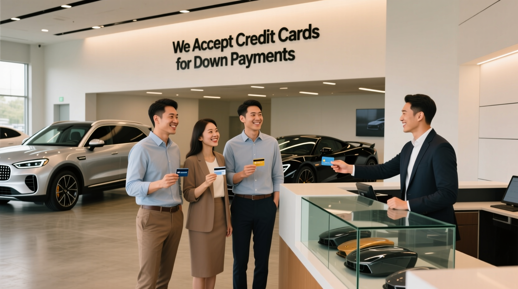 do car dealers accept credit cards for down payment