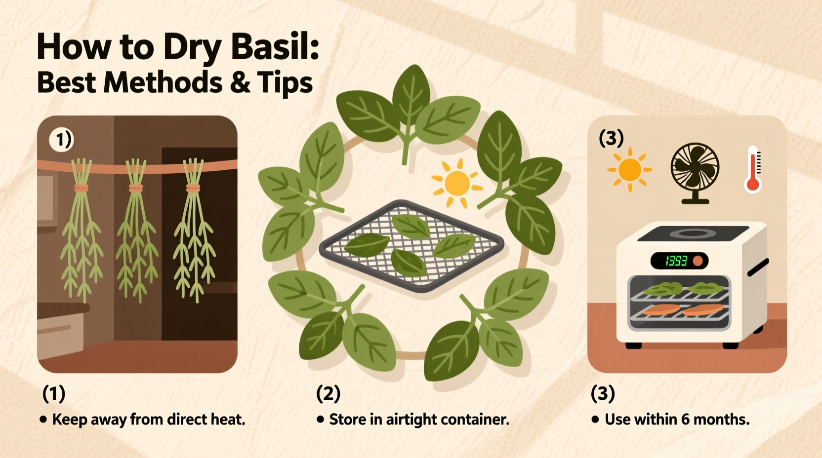 how dry basil