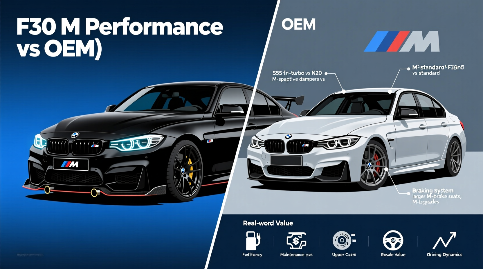 F30 M Performance vs OEM: Key Differences & Real-World Value