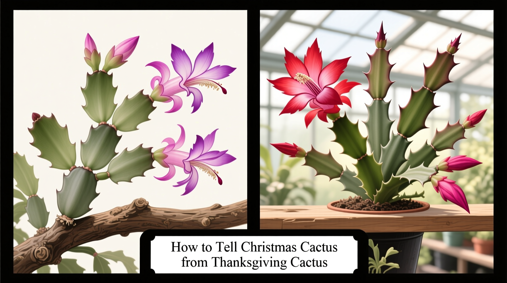 How to Tell Christmas Cactus from Thanksgiving Cactus