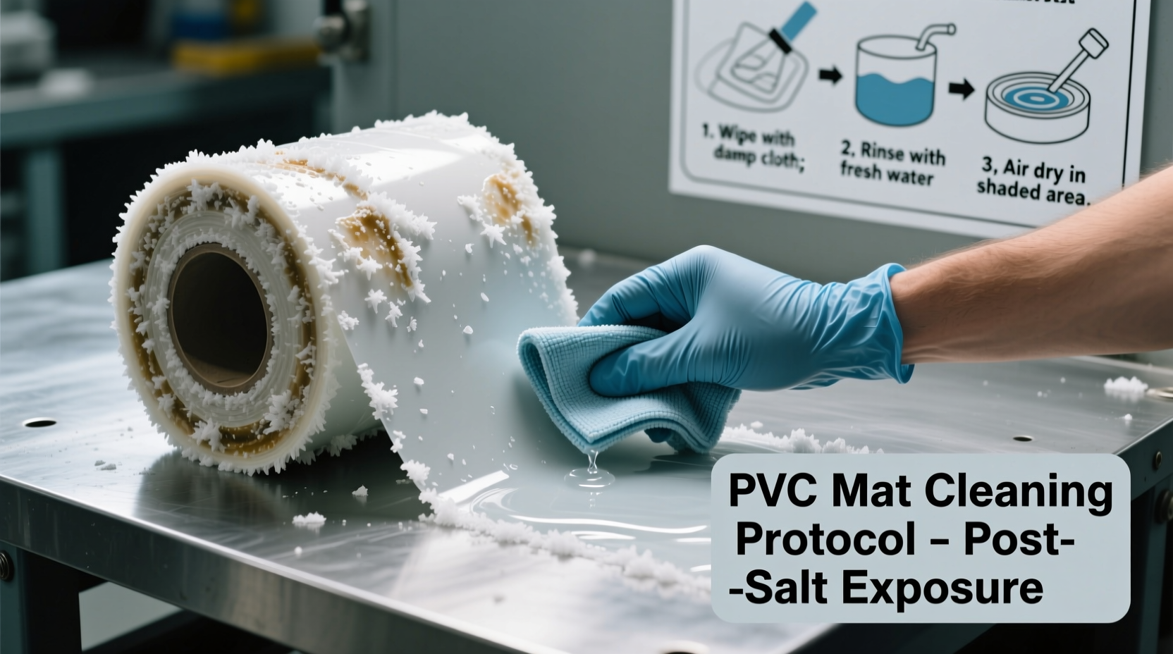clean pvc mat roll salt
