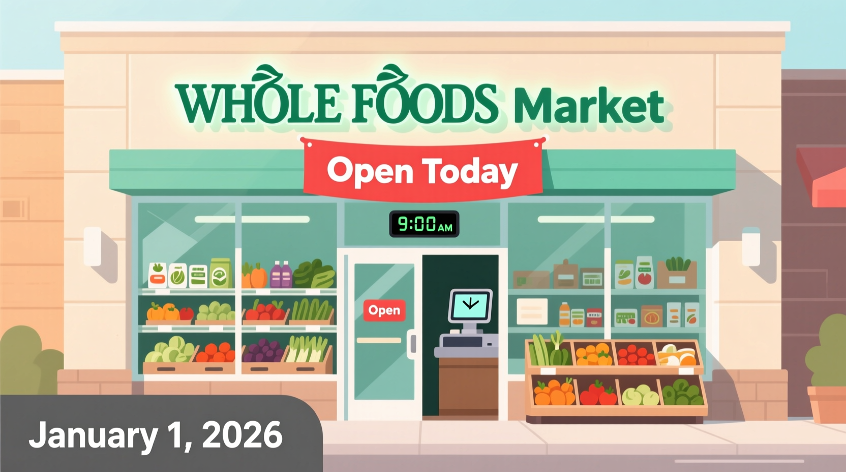 is whole foods open on new years day 2026