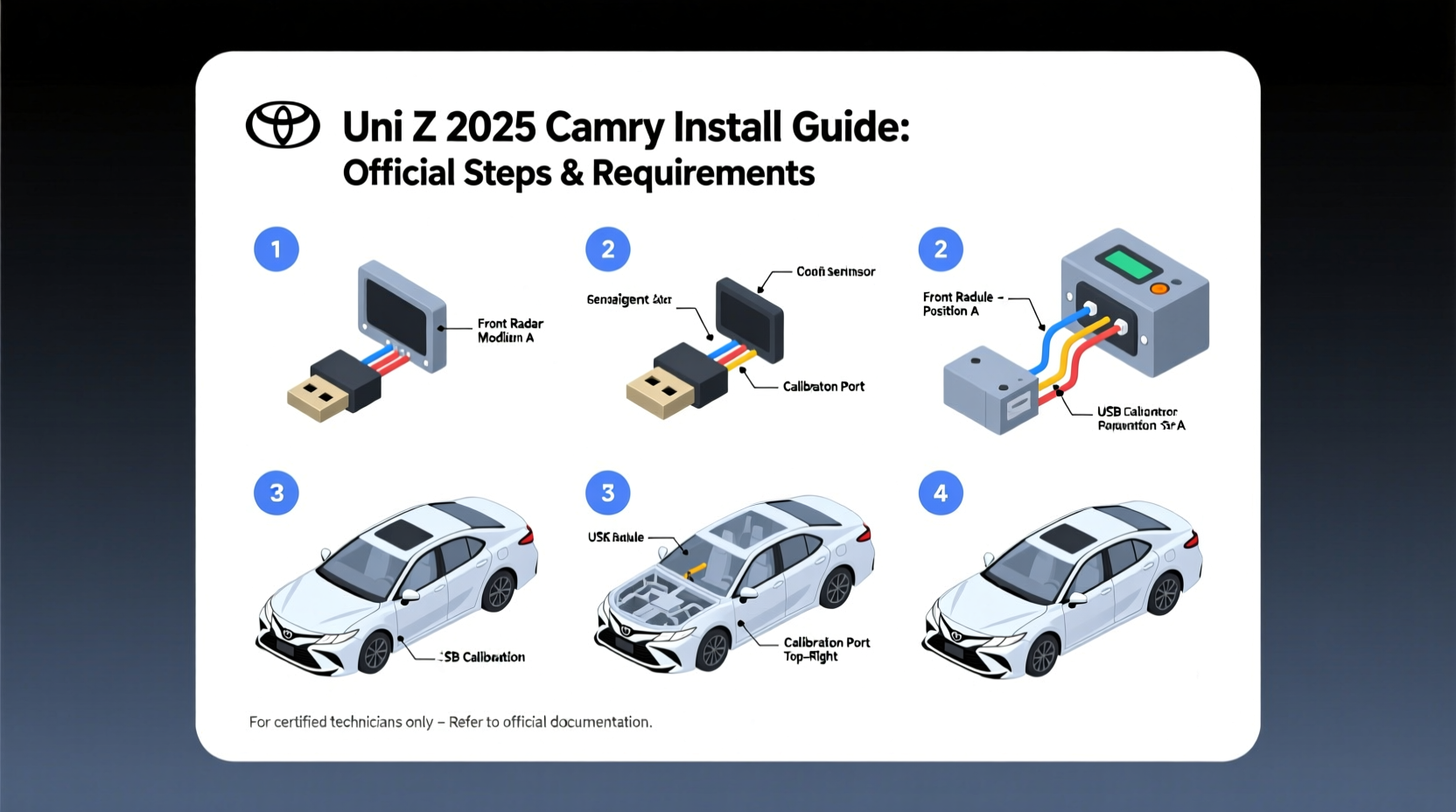 uni z 2025 camry install guide