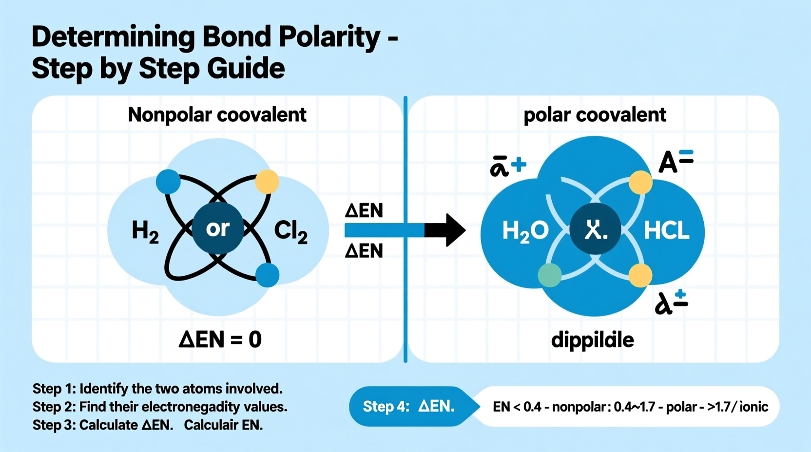 how to determine bond polarity a step by step guide to identifying polar and nonpolar bonds