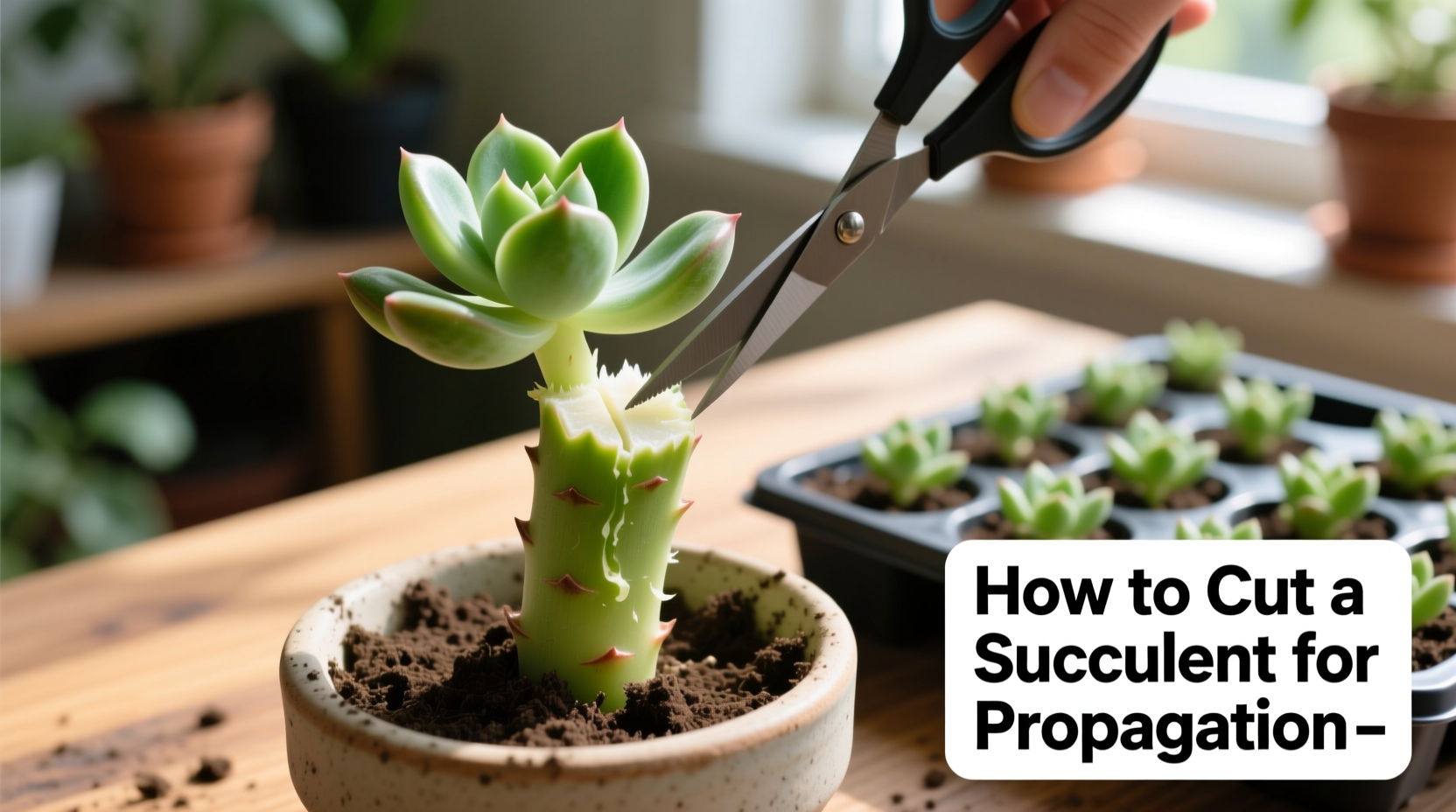 how to cut a succulent