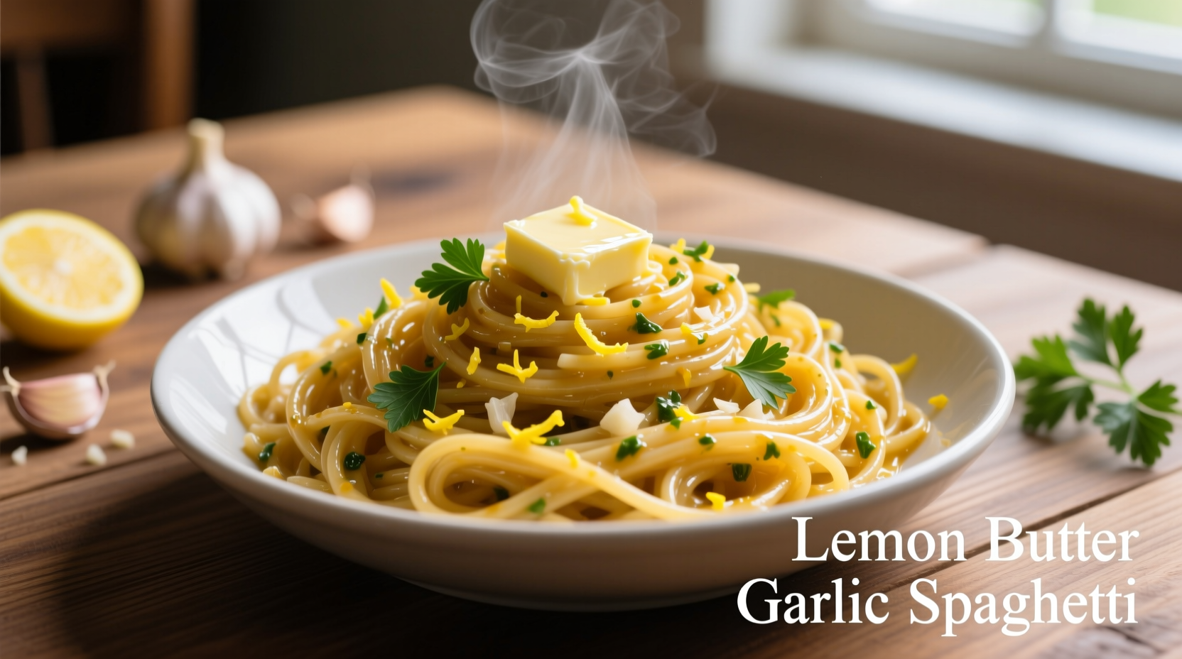 lemon butter garlic spaghetti