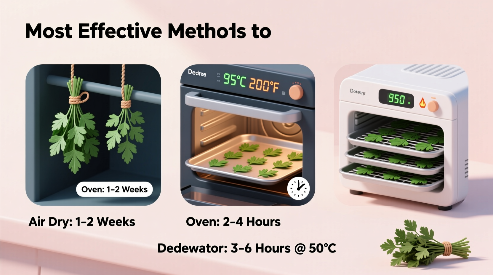 how do you dry parsley leaves