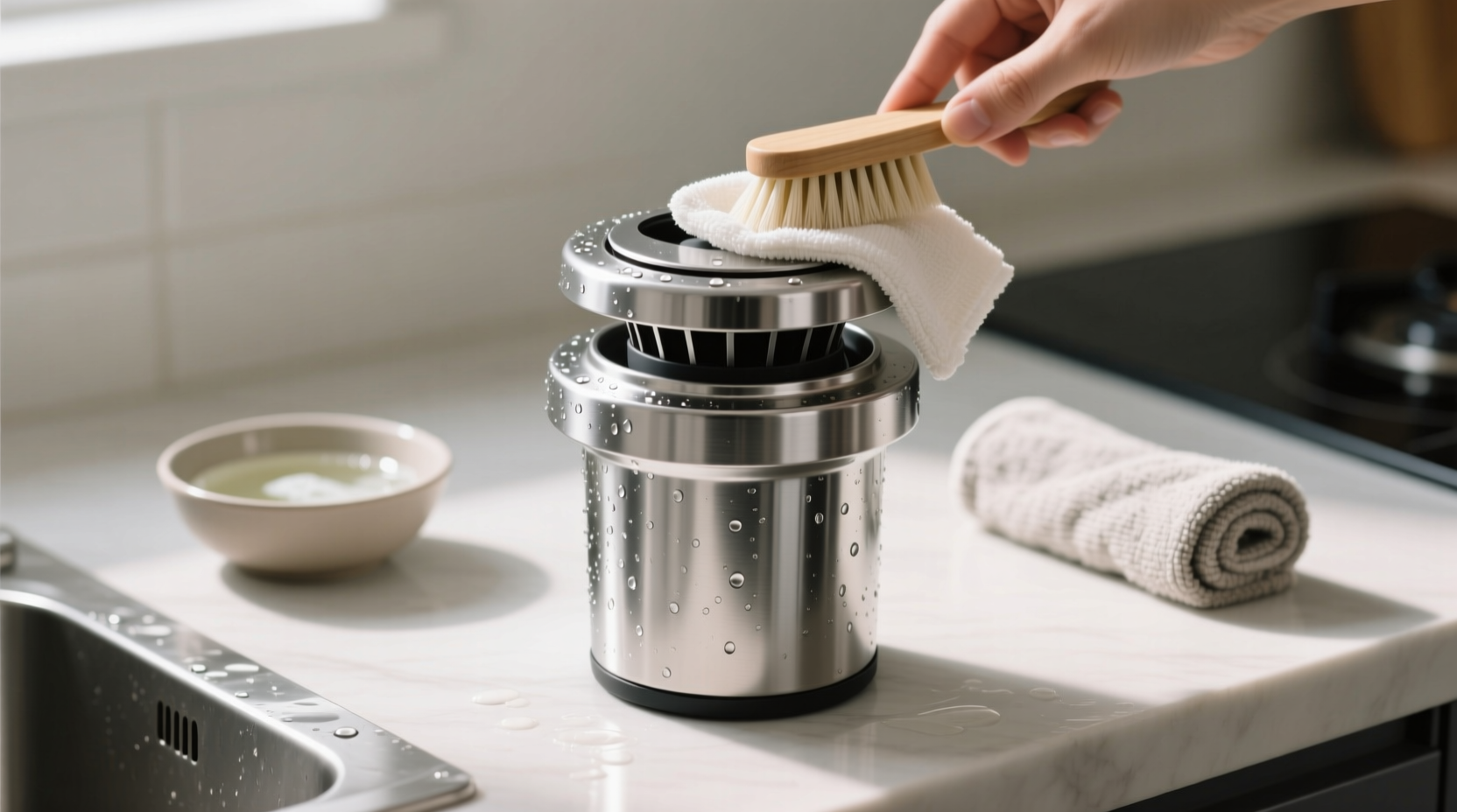 cleaning a garbage disposal