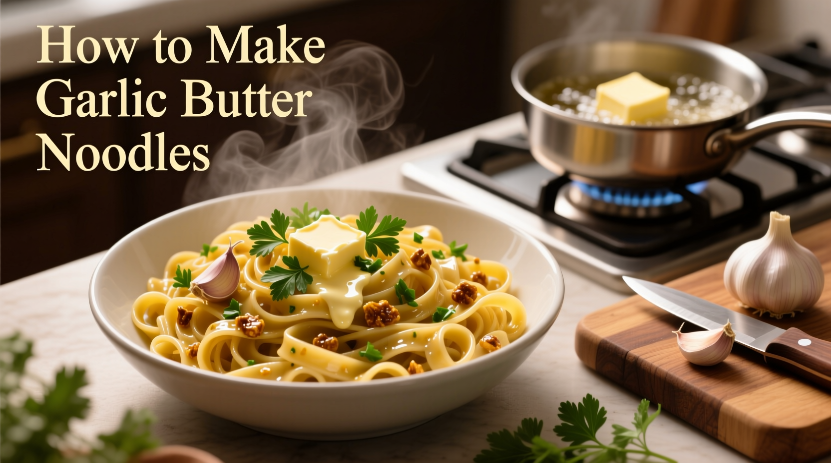 how to make garlic butter noodles