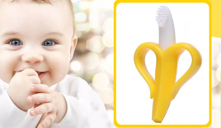Food Grade Silicone Banana Shaped Teething Toy For Babies