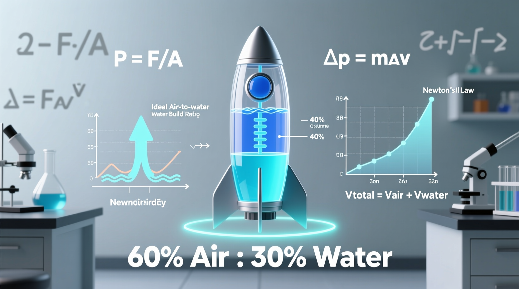 mastering the science how to calculate the ideal air to water ratio for maximum water rocket performance