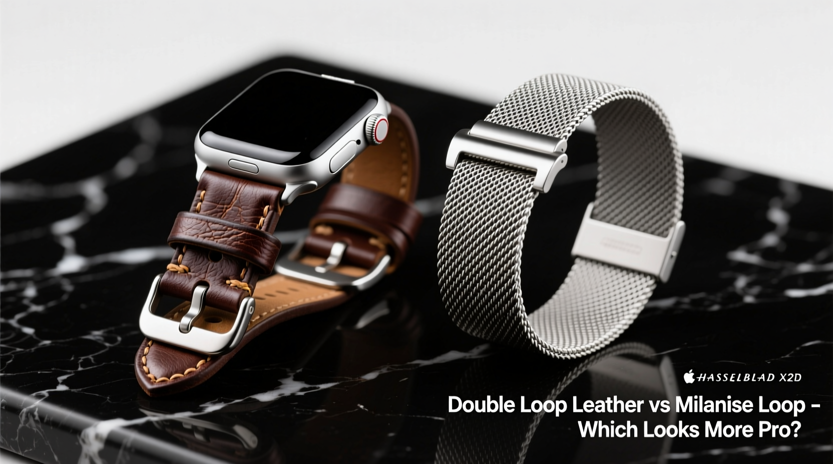 double loop leather vs milanese loop apple watch band which one looks more pro