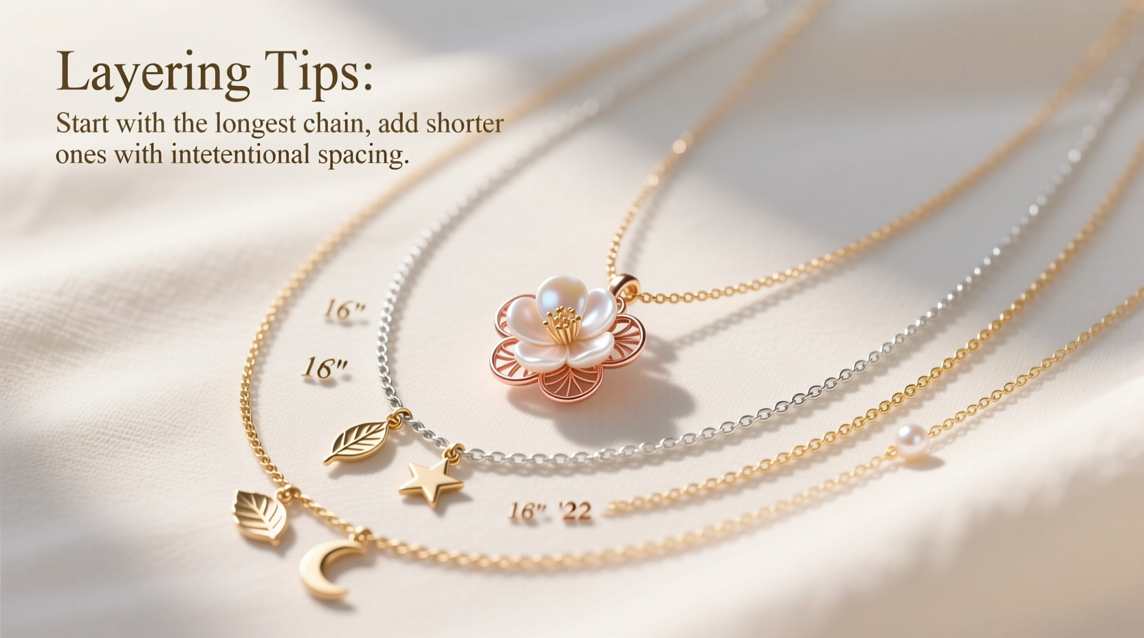 effortless style a step by step guide to layering necklaces with a camellia pearl pendant