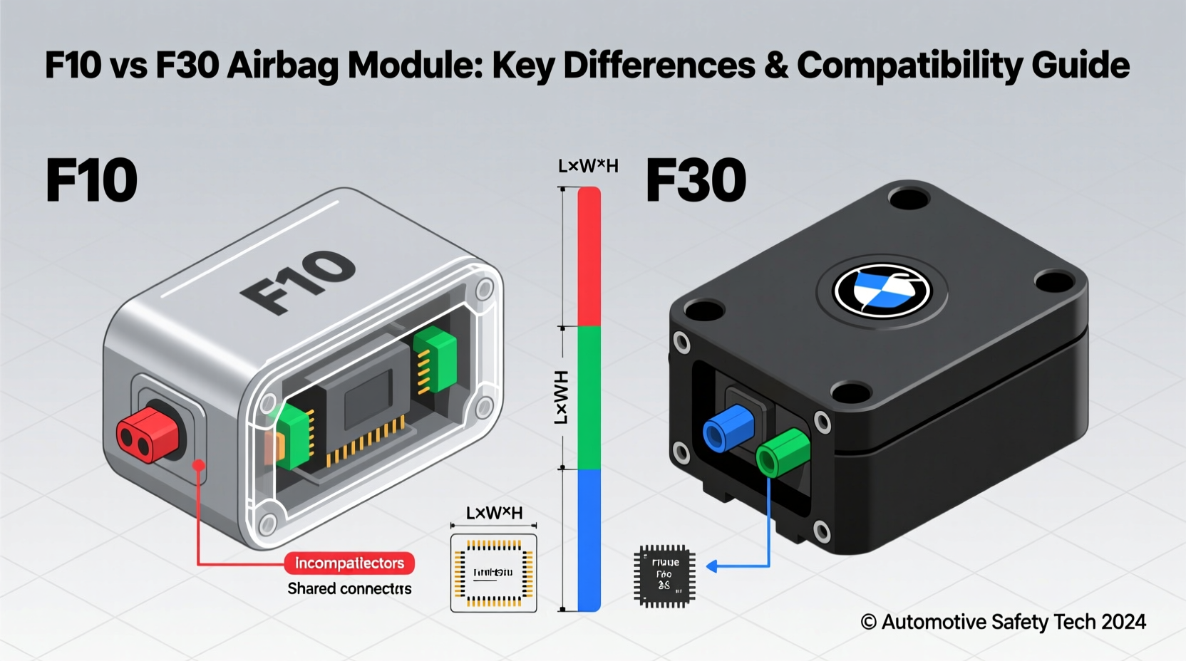 f10 vs f30 airbag module comparison