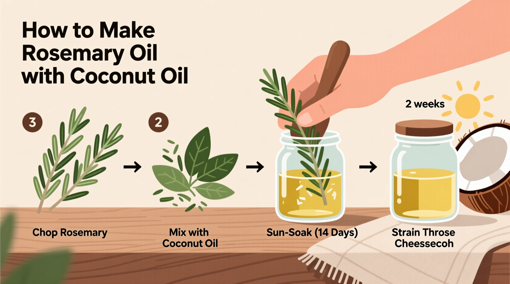 How to Make Rosemary Oil with Coconut Oil