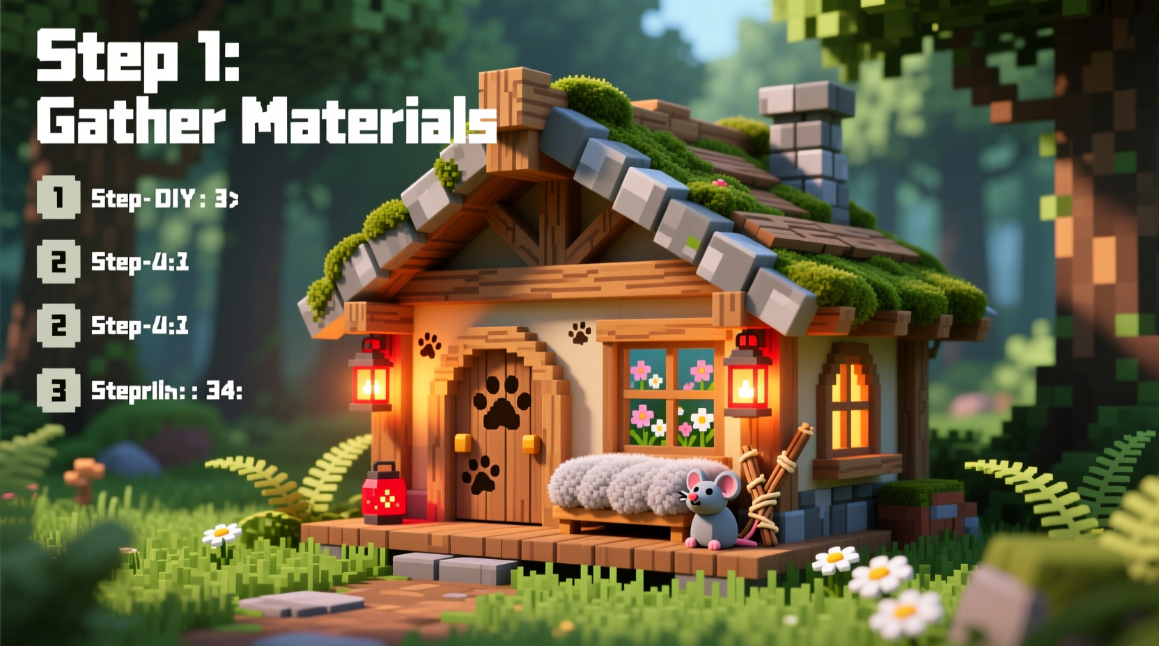 creative and cozy step by step guide to building a small cat house in minecraft