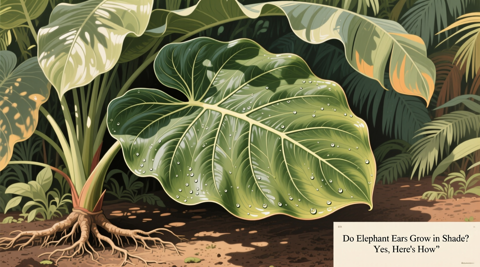 do elephant ears grow in shade