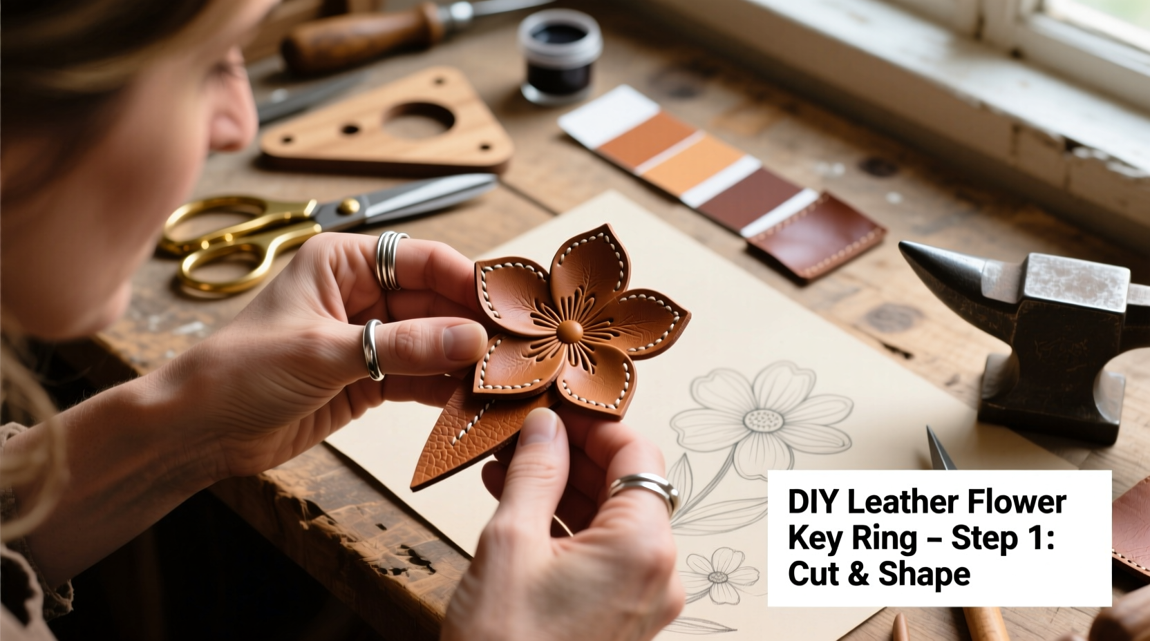 creative diy leather flower key rings a detailed guide to crafting unique accessories
