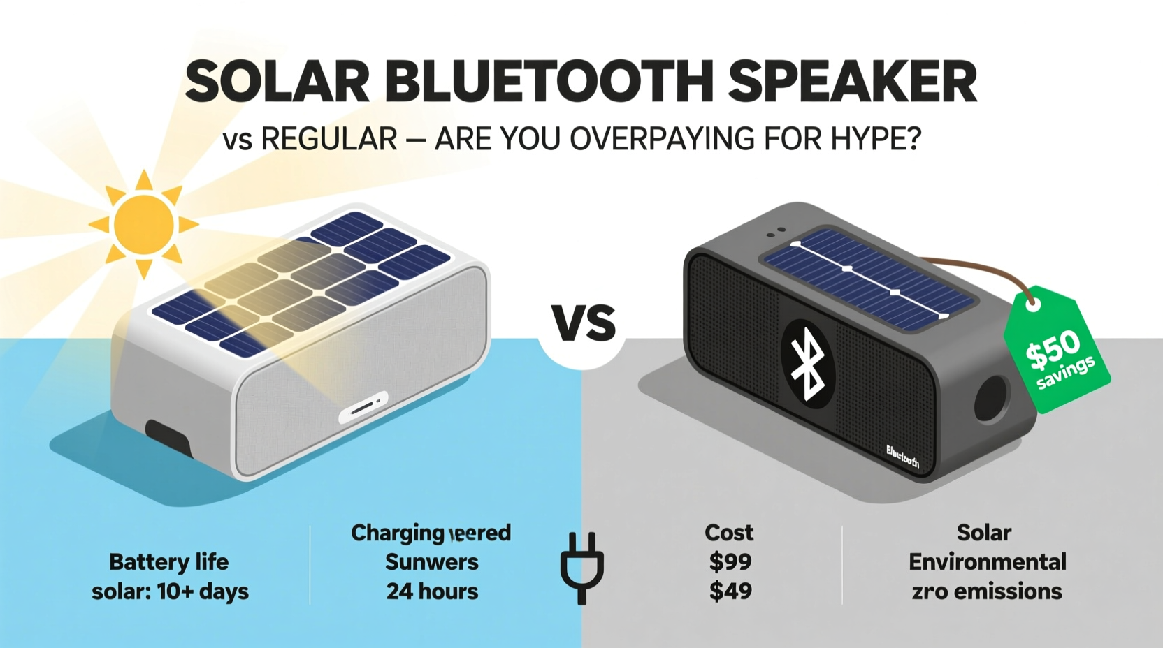 solar bluetooth speaker vs regular are you overpaying for hype