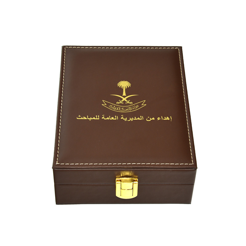 High End Mid-east Style PU Leather Gift Box For Krystal And Watch Display