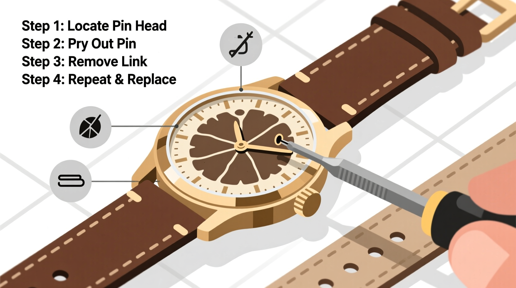 step by step guide to removing links from your fossil watch strap easily
