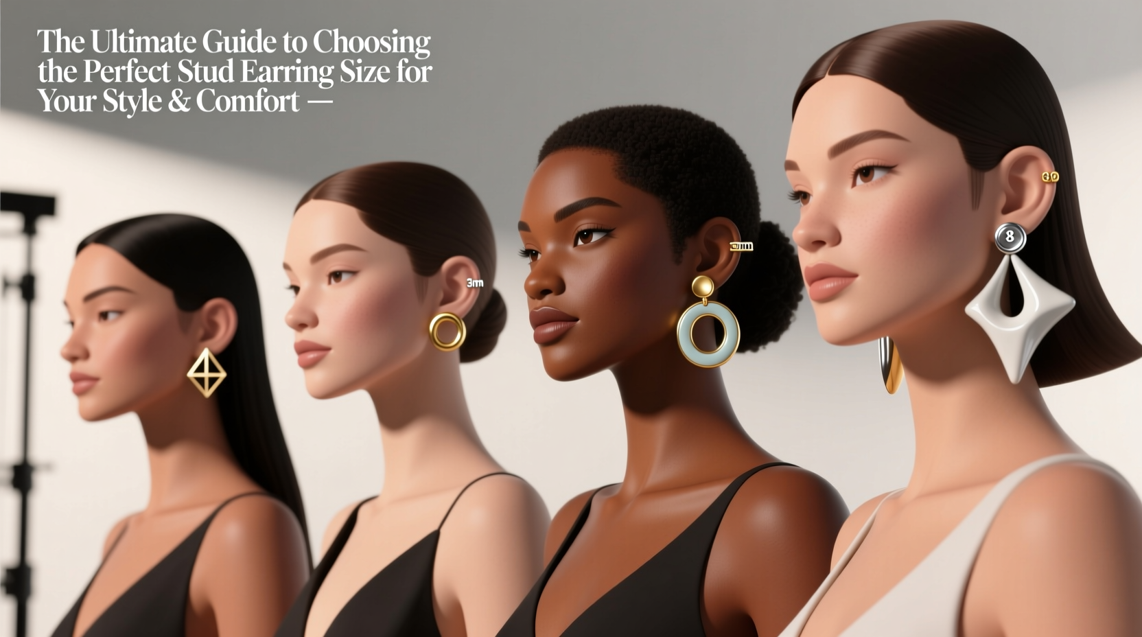 the ultimate guide to choosing the perfect stud earring size for your style and comfort