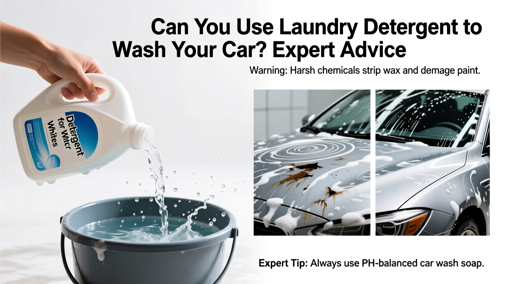 can i use laundry detergent to wash my car