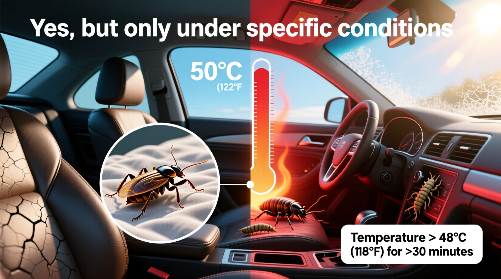 can bed bugs die in a hot car