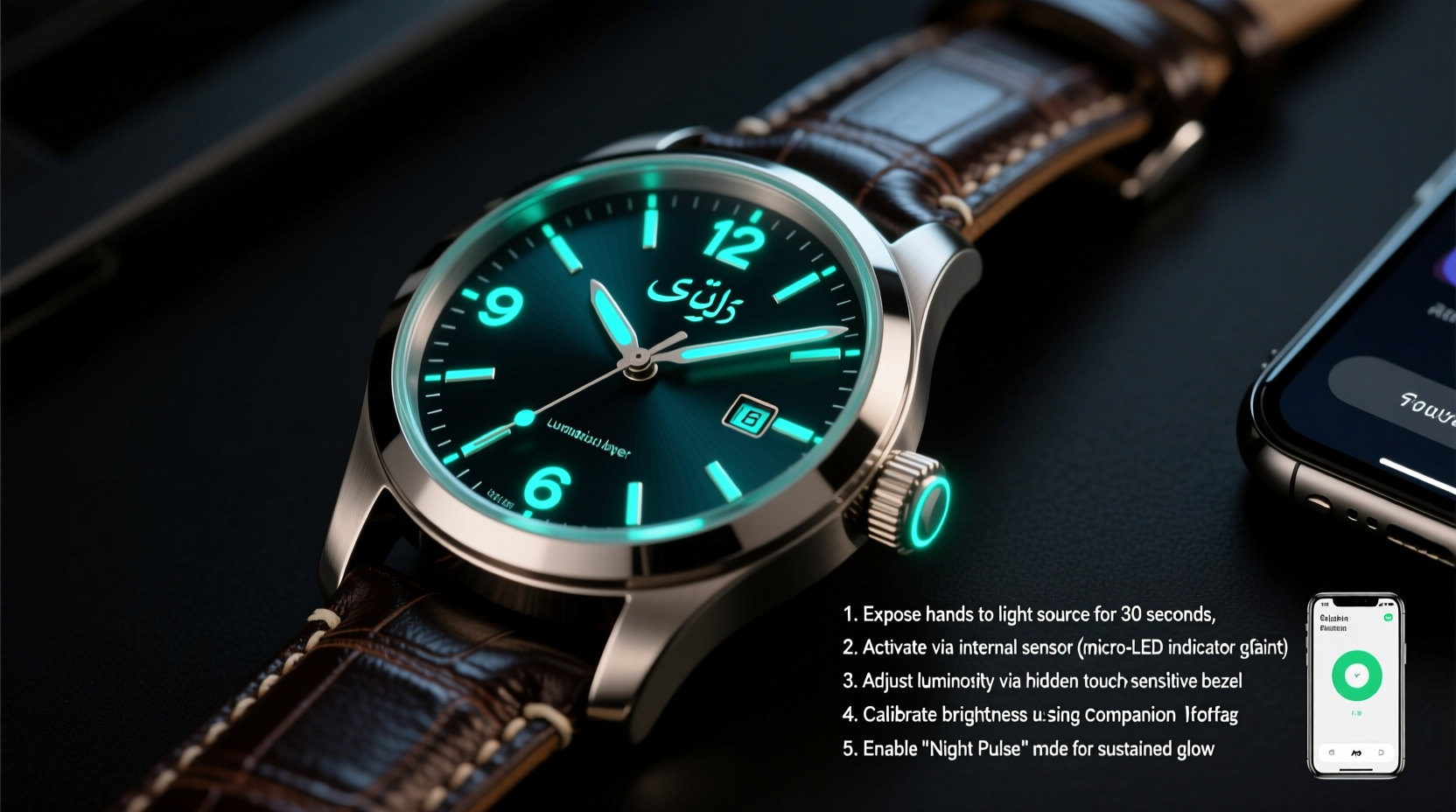 step by step guide to activating and enhancing luminous hands on your watch