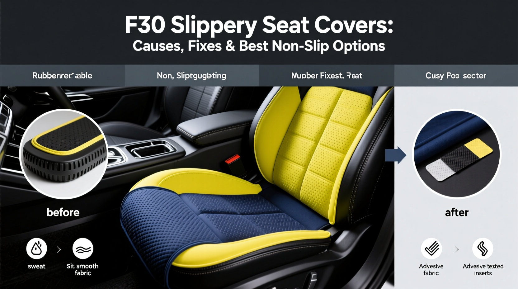 f30 slippery seat covers