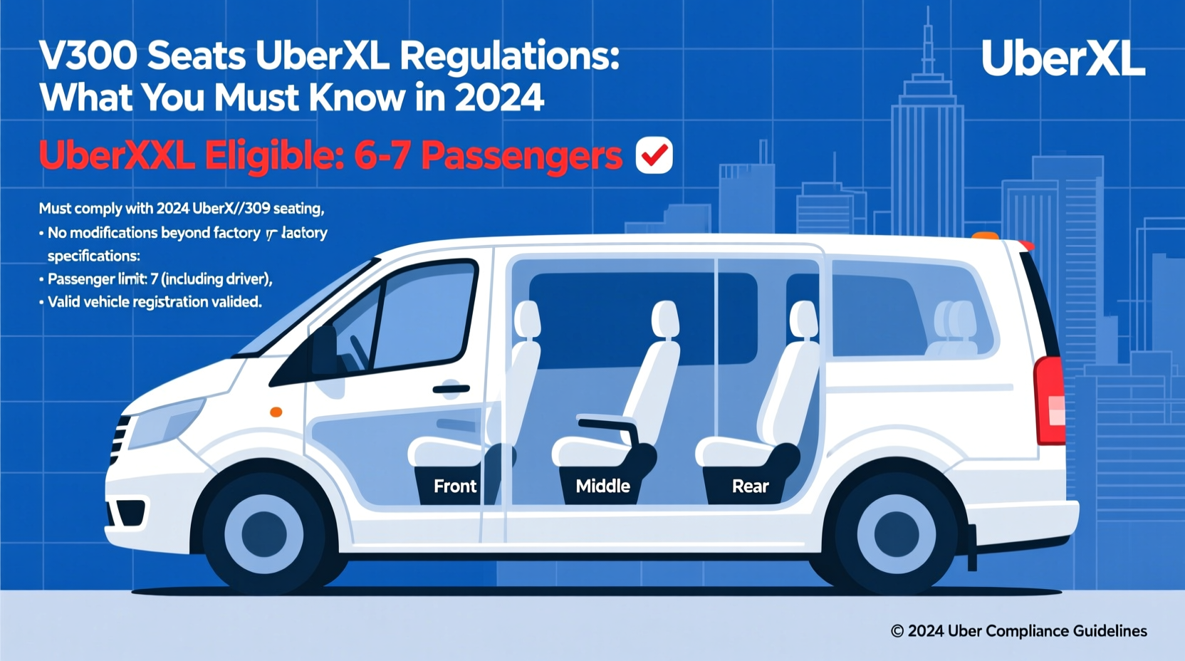 v300 seats uberxl regulations