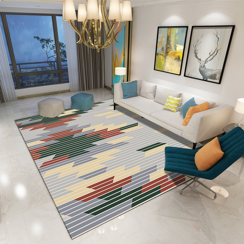 Fashionable elegant comfortable touching feeling carpet  polyester color exhibition mat living room carpet