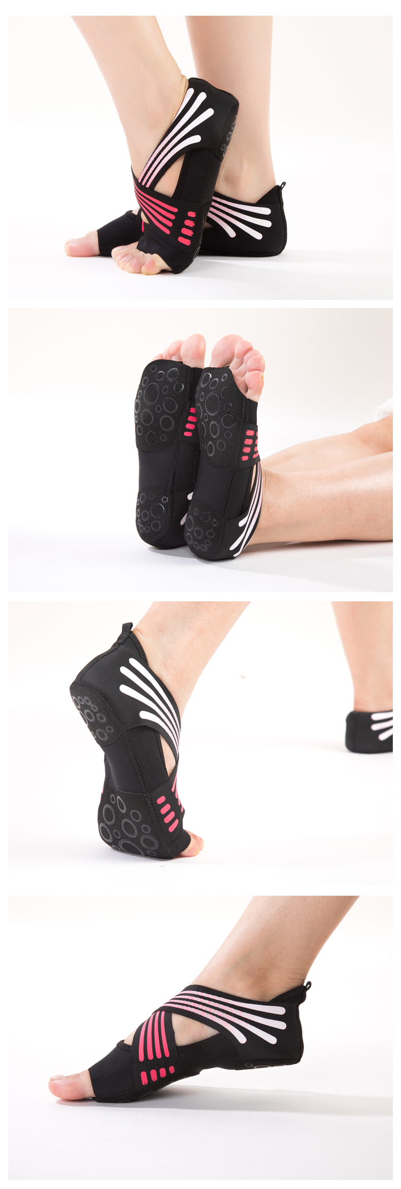 Non Slip Half Toe Yoga Shoes with Anti Skid Grip,Pilates Dance Shoes for Girls