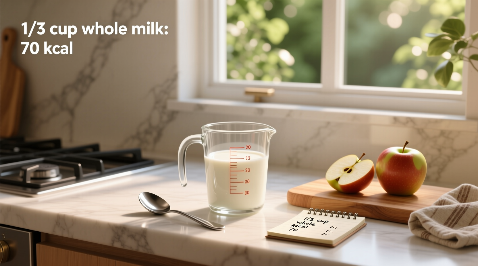 1/3 cup whole milk calories nutrition guide