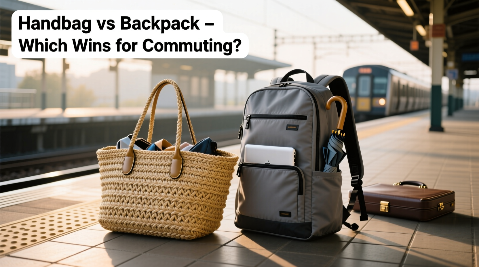 large woven handbag vs commuting backpack which is actually better for the train 2