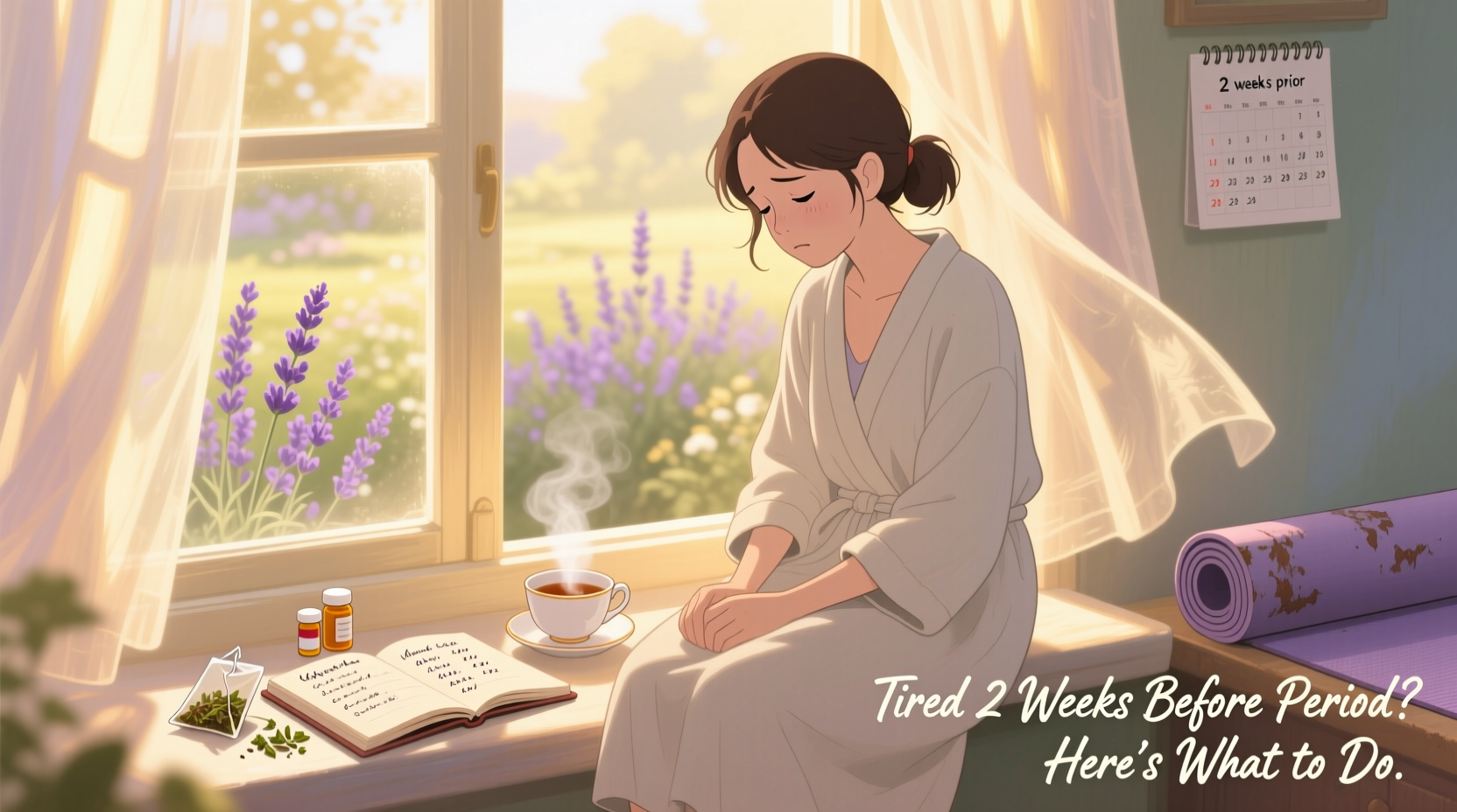 tired 2 weeks before period causes what to do