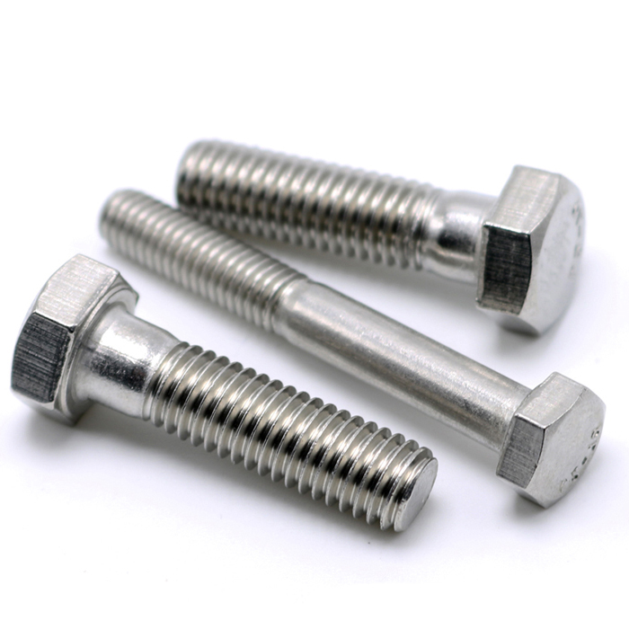 Hastelloy Pipe DIN931 DIN933 Duplex Stainless Steel Fasteners Hex Bolt M6 - M64