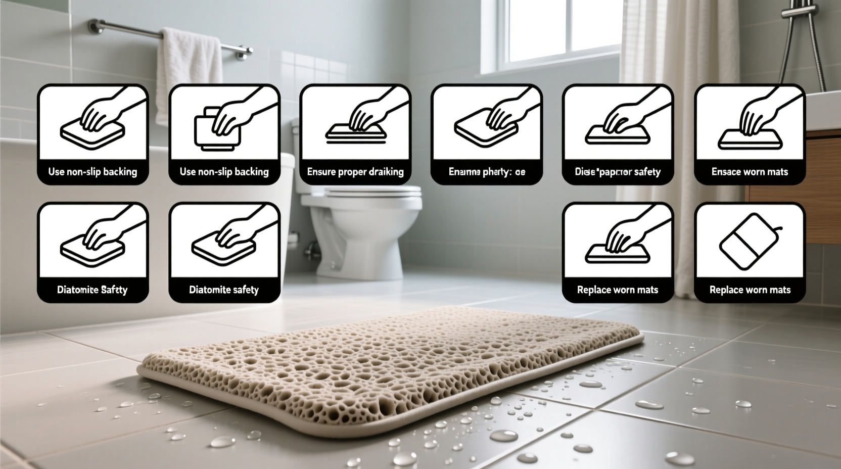 10 practical ways to enhance safety and prevent slips on diatomite bath mats
