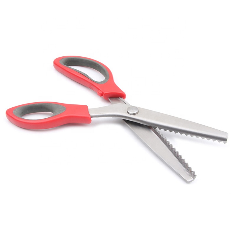 Serrated Stainless Steel Wave Cutting Cloth Sawtooth zigzag Sewing Tailor Scissor